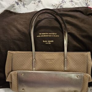 Kate Spade Tan and Gold Women's Bag
